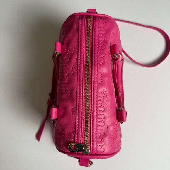Juicy Couture Hot Pink Quilted Barrel Handbag Purse, Gold Hardware, Long Strap - Picture 7 of 16